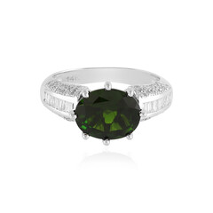 Gouden ring met een Russische diopsied