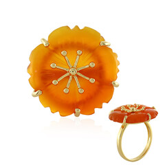 Zilveren ring met een carneool