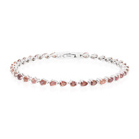 Gouden armband met Onverhitte Padparadscha Saffieren