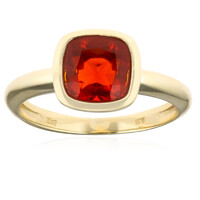 Gouden ring met een Mexicaanse vuur opaal (CUSTODANA)