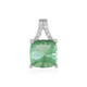 Zilveren hanger met een Groene Fluoriet