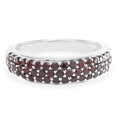 Zilveren ring met Mozambique granaten