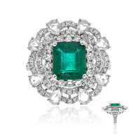 Gouden ring met een AAA Zambia smaragd (CIRARI)
