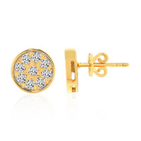 Gouden oorbellen met IF Diamanten (D)