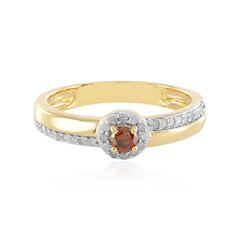 Zilveren ring met een I3 Rode Diamant