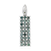 Zilveren hanger met Fancy diamanten