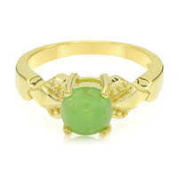 Zilveren ring met een keizerlijk chrysopraas