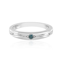 Zilveren ring met een I3 Champagne Diamant