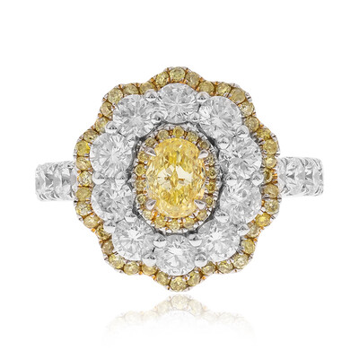 Gouden ring met een gele SI2 diamant (CIRARI)