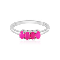 Zilveren ring met framboos chalcedoon