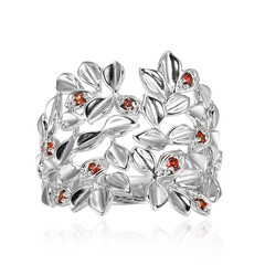 Zilveren ring met Mozambique granaten