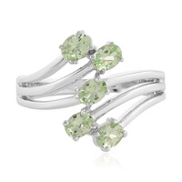 Zilveren ring met Merelani munt granaten