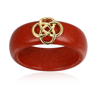 Zilveren ring met een rode jaspis