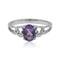 Zilveren ring met een amethist