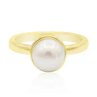 Zilveren ring met een zoetwater kweekparel