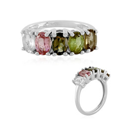 Zilveren ring met toermalijnen
