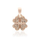 Gouden hanger met SI1 Argyle Rose De France Diamanten (Annette)