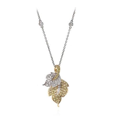 Gouden halsketting met gele S12 diamanten (CIRARI)