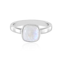 Zilveren ring met een regenboog maansteen