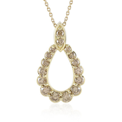 Gouden halsketting met I2 Champagne Diamanten (de Melo)