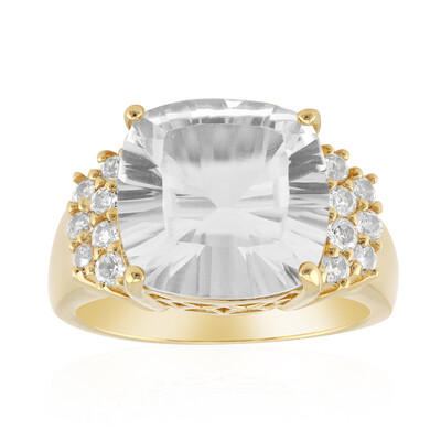 Zilveren ring met een witte topaas