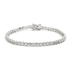 Zilveren armband met witte topaasstenen