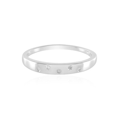 Zilveren ring met een I2 (I) Diamant