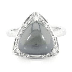 Zilveren ring met een hematiet