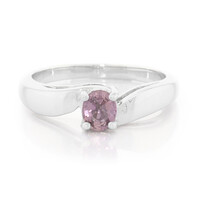 Zilveren ring met een Onverhitte Purper Saffier