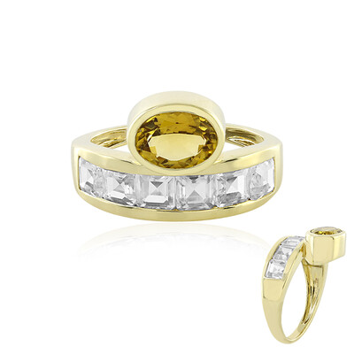 Gouden ring met een Gele Toermalijn (de Melo)
