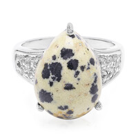 Zilveren ring met een Dalmatiër Jaspis