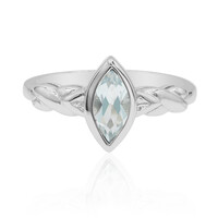 Zilveren ring met een hemel-blauwe topaas
