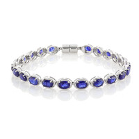 Zilveren armband met Madagaskar Blauwe Saffieren