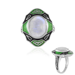 Zilveren ring met een regenboog maansteen (Adela Silber)