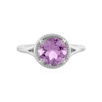 Zilveren ring met een lavendel amethist