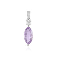 Zilveren hanger met een lavendel amethist