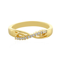 Zilveren ring met I4 (J) Diamanten