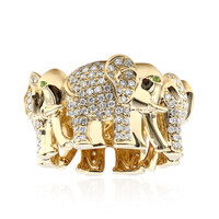 Gouden ring met AAA Tsavorieten (CIRARI)