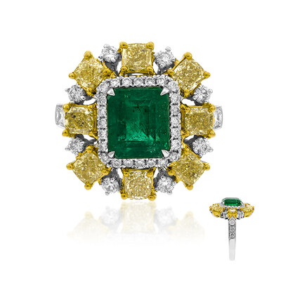 Gouden ring met een AAA Zambia smaragd (CIRARI)