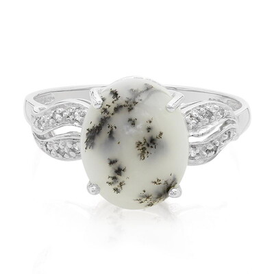 Zilveren ring met een dendrieten agaat