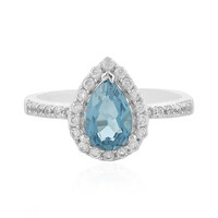 Zilveren ring met een Londen-blauwe topaas