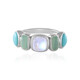 Zilveren ring met een Blauwe Maansteen (KM by Juwelo)