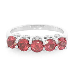 Zilveren ring met Lindi granaten