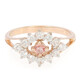 Zilveren ring met een Padparadscha saffier