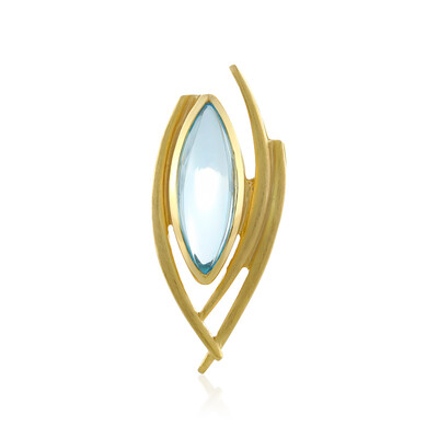Zilveren hanger met een hemel-blauwe topaas (MONOSONO COLLECTION)
