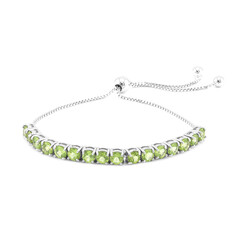 Zilveren armband met Birmese Peridoots