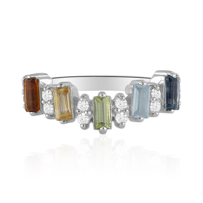 Zilveren ring met een Londen-blauwe topaas