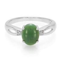 Zilveren ring met een keizerlijk chrysopraas