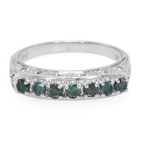 Zilveren ring met Fancy diamanten