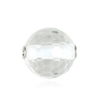 Zilveren aanhanger met een witte kwarts